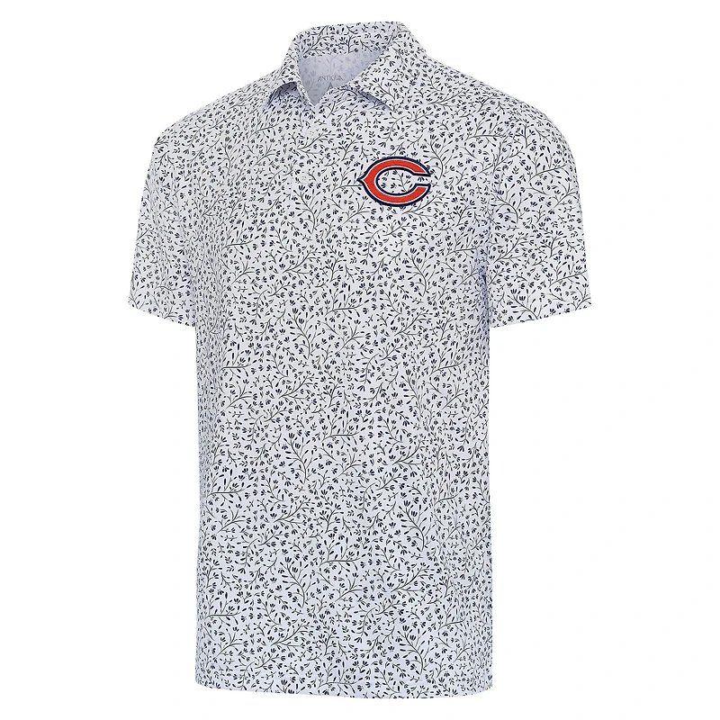 Men's Antigua  White/Navy Chicago Bears Motion Polo