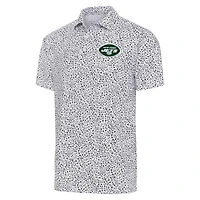 Men's Antigua  White/Black New York Jets Motion Polo