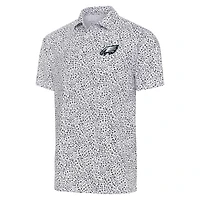 Men's Antigua  White/Black Philadelphia Eagles Motion Polo
