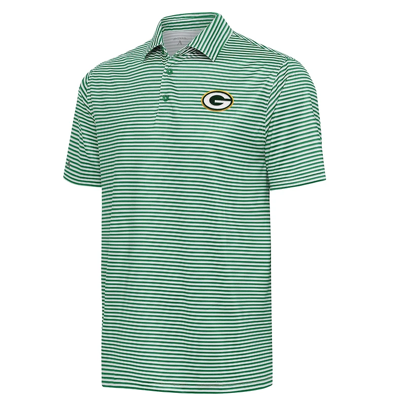 Men's Antigua Green/White Green Bay Packers Skills Polo