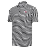 Men's Antigua  Black/White Kansas City Chiefs Skills Polo