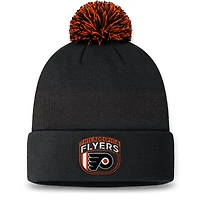 Men's Fanatics Black Philadelphia Flyers 2024 NHL Draft Cuffed Knit Hat with Pom