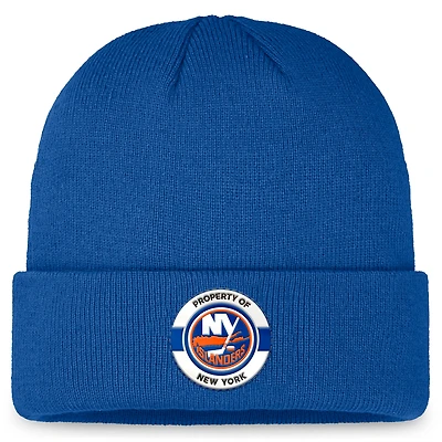 Men's Fanatics Blue New York Islanders Authentic Pro Training Camp Cuffed Knit Hat