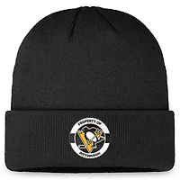 Men's Fanatics Black Pittsburgh Penguins Authentic Pro Training Camp Cuffed Knit Hat