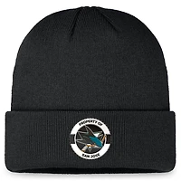 Men's Fanatics Black San Jose Sharks Authentic Pro Training Camp Cuffed Knit Hat