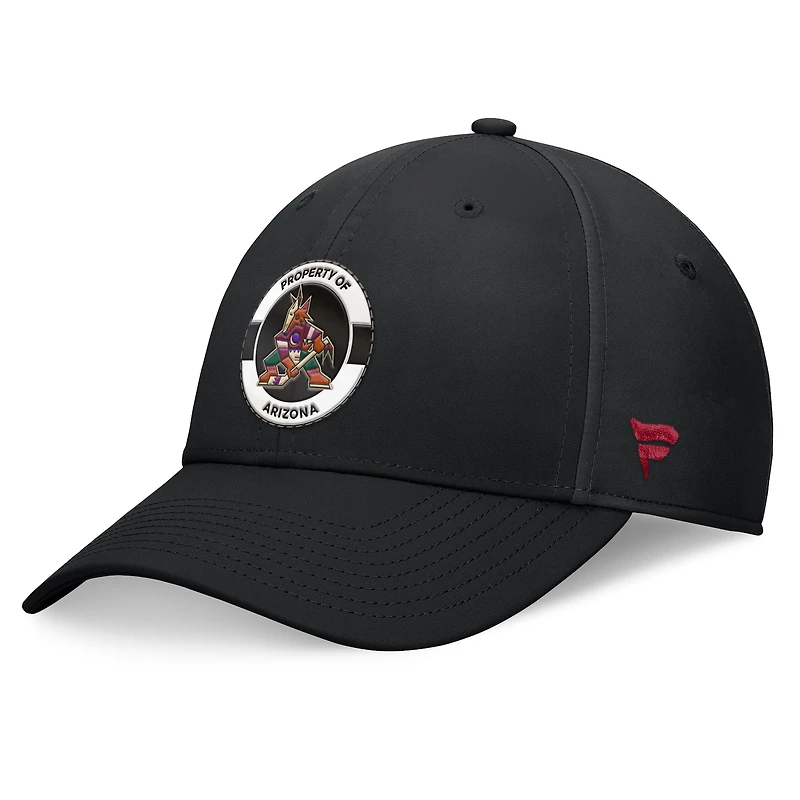 Men's Fanatics Black Arizona Coyotes Authentic Pro Training Camp Flex Hat