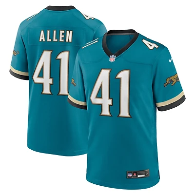 Men's Nike Josh Allen Teal Jacksonville Jaguars Prowler Throwback Game Jersey