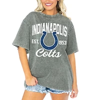 Women's Gameday Couture  Gray Indianapolis Colts Tackle Titan Boyfriend Washed T-Shirt