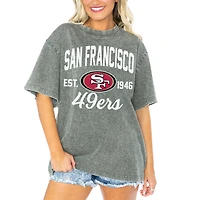 Women's Gameday Couture  Gray San Francisco 49ers Tackle Titan Boyfriend Washed T-Shirt