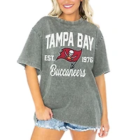 Women's Gameday Couture  Gray Tampa Bay Buccaneers Tackle Titan Boyfriend Washed T-Shirt