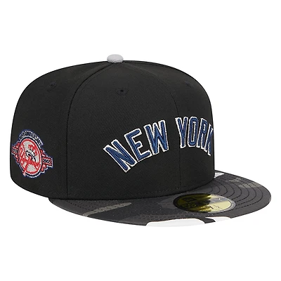 Men's New Era Black New York Yankees Metallic Camo 59FIFTY Fitted Hat