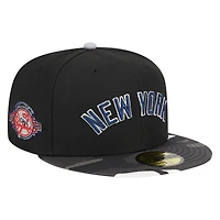 Men's New Era Black New York Yankees Metallic Camo 59FIFTY Fitted Hat
