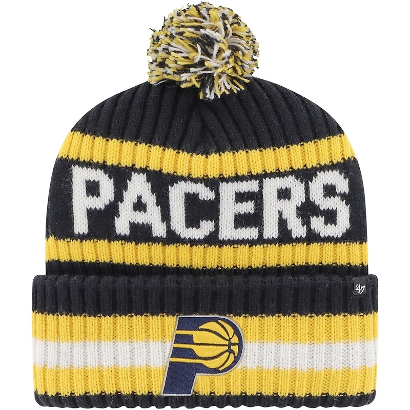 Men's '47 Navy Indiana Pacers Bering Cuffed Knit Hat with Pom