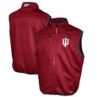 Men's Franchise Club Crimson Indiana Hoosiers Softshell Full-Zip Vest