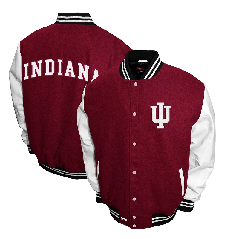Men's Franchise Club Crimson Indiana Hoosiers Graduate Full-Snap Jacket