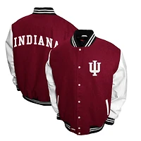Men's Franchise Club Crimson Indiana Hoosiers Graduate Full-Snap Jacket