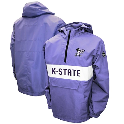 Men's Franchise Club Lavender Kansas State Wildcats Alpha Anorak Quarter-Zip Pullover Jacket