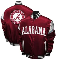 Men's Franchise Club Crimson Alabama Tide Power Satin Full-Snap Jacket