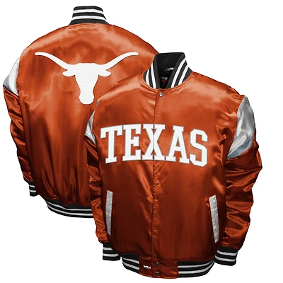 Men's Franchise Club Texas Orange Longhorns Power Satin Full-Snap Jacket