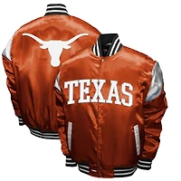 Men's Franchise Club Texas Orange Longhorns Power Satin Full-Snap Jacket