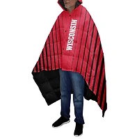 Men's Franchise Club Red Wisconsin Badgers All-Cover Full-Snap Poncho