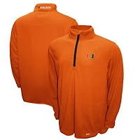 Men's Franchise Club Orange Miami Hurricanes Breeze Quarter-Zip Pullover