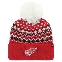 Women's '47 Red Detroit Red Wings Elsa Cuffed Knit Hat with Pom