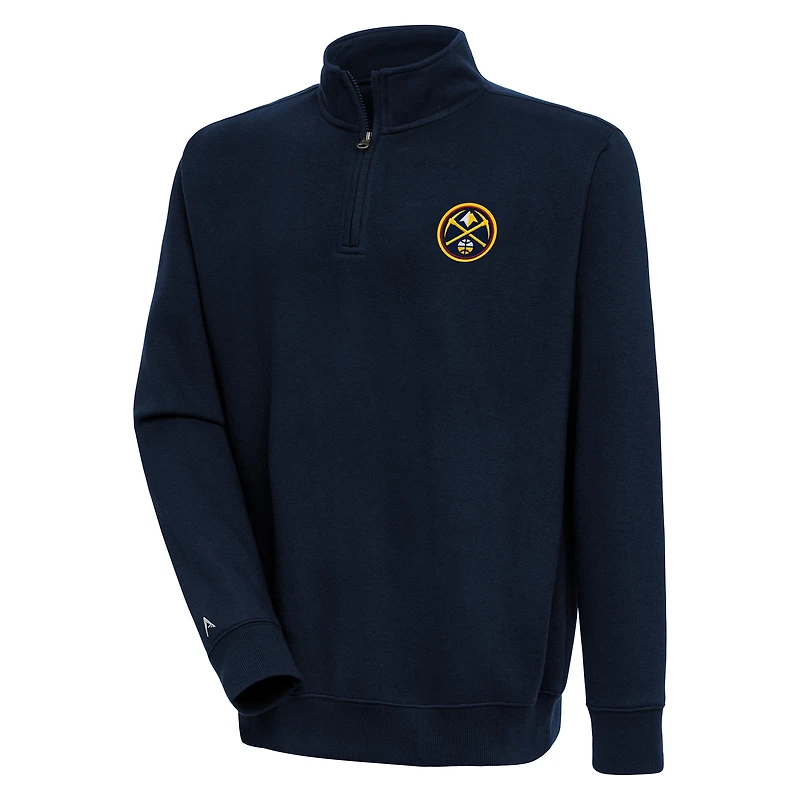 Men's Antigua  Navy Denver Nuggets Victory Quarter-Zip Pullover Top