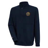 Men's Antigua  Navy Denver Nuggets Victory Quarter-Zip Pullover Top