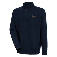 Men's Antigua  Navy New Orleans Pelicans Victory Quarter-Zip Pullover Top