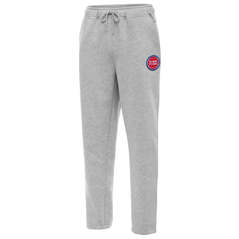 Men's Antigua  Heather Gray Detroit Pistons Victory Sweatpants