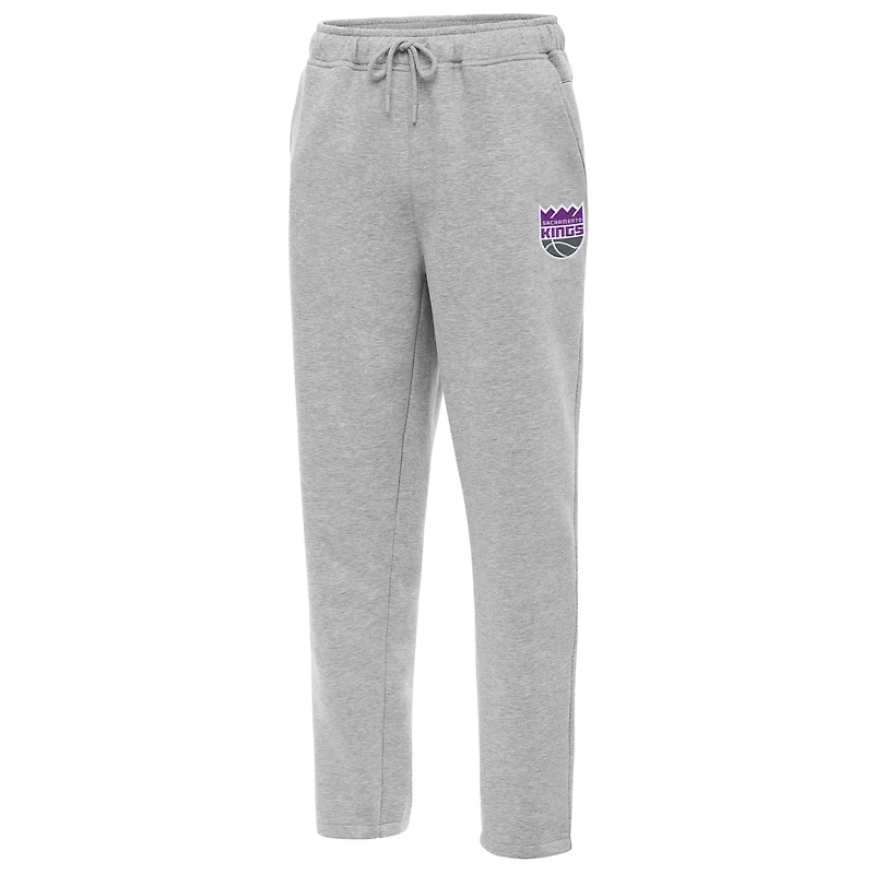Men's Antigua  Heather Gray Sacramento Kings Victory Sweatpants