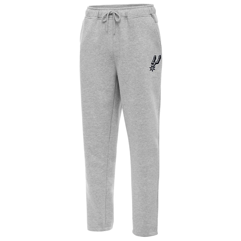 Men's Antigua  Heather Gray San Antonio Spurs Victory Sweatpants