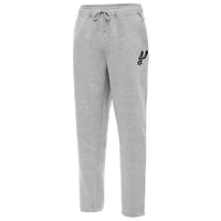 Men's Antigua  Heather Gray San Antonio Spurs Victory Sweatpants