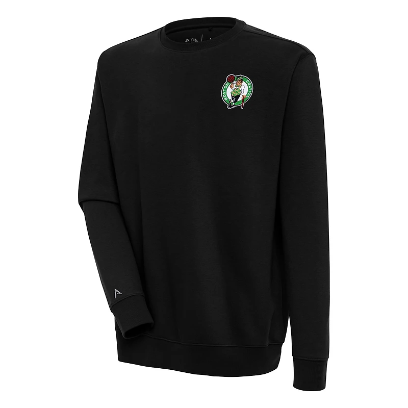 Men's Antigua Black Boston Celtics Victory Pullover Sweatshirt