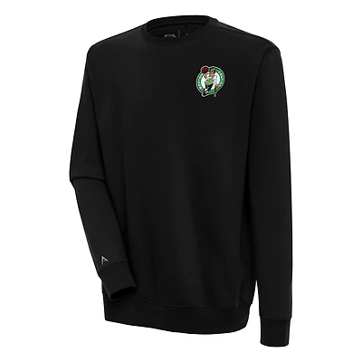 Men's Antigua Black Boston Celtics Victory Pullover Sweatshirt