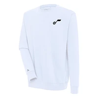 Men's Antigua  White Utah Jazz Victory Pullover Sweatshirt