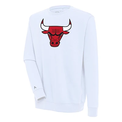 Men's Antigua  White Chicago Bulls Victory Pullover Sweatshirt