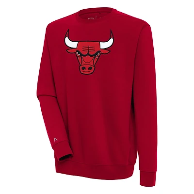 Men's Antigua  Red Chicago Bulls Victory Pullover Sweatshirt