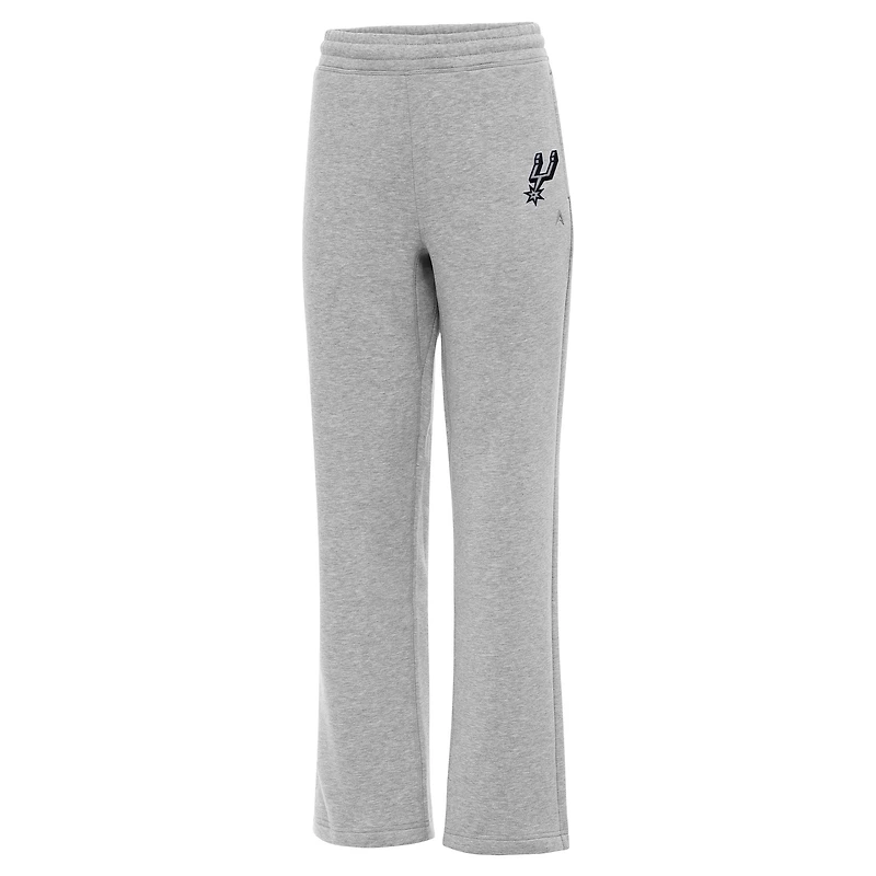 Women's Antigua  Heather Gray San Antonio Spurs Victory Sweatpants