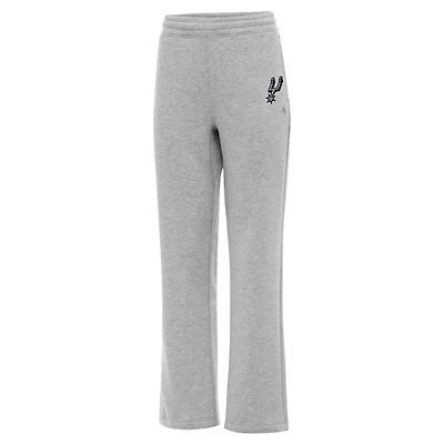 Women's Antigua  Heather Gray San Antonio Spurs Victory Sweatpants