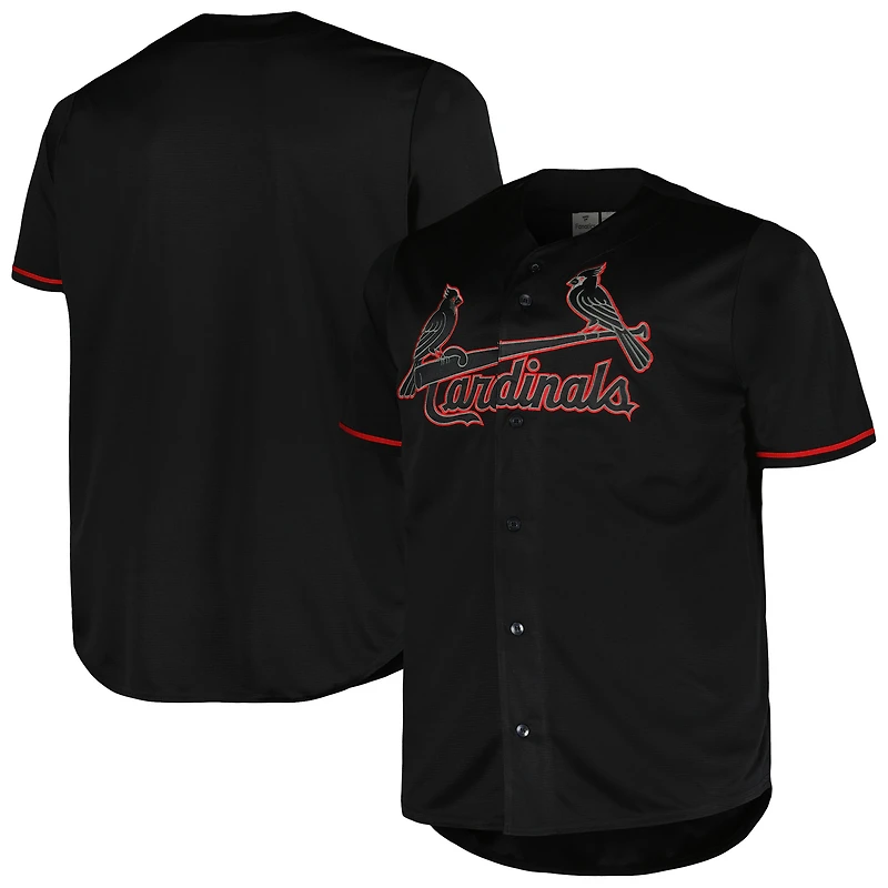 Men's Profile St. Louis Cardinals Big & Tall Blackout Replica Jersey