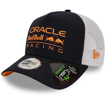 Men's New Era Navy Red Bull Racing Team E-Frame Trucker Adjustable Hat