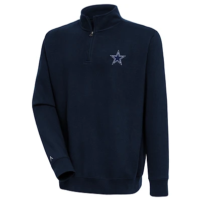 Men's Antigua Navy Dallas Cowboys Victory Quarter-Zip Pullover Top