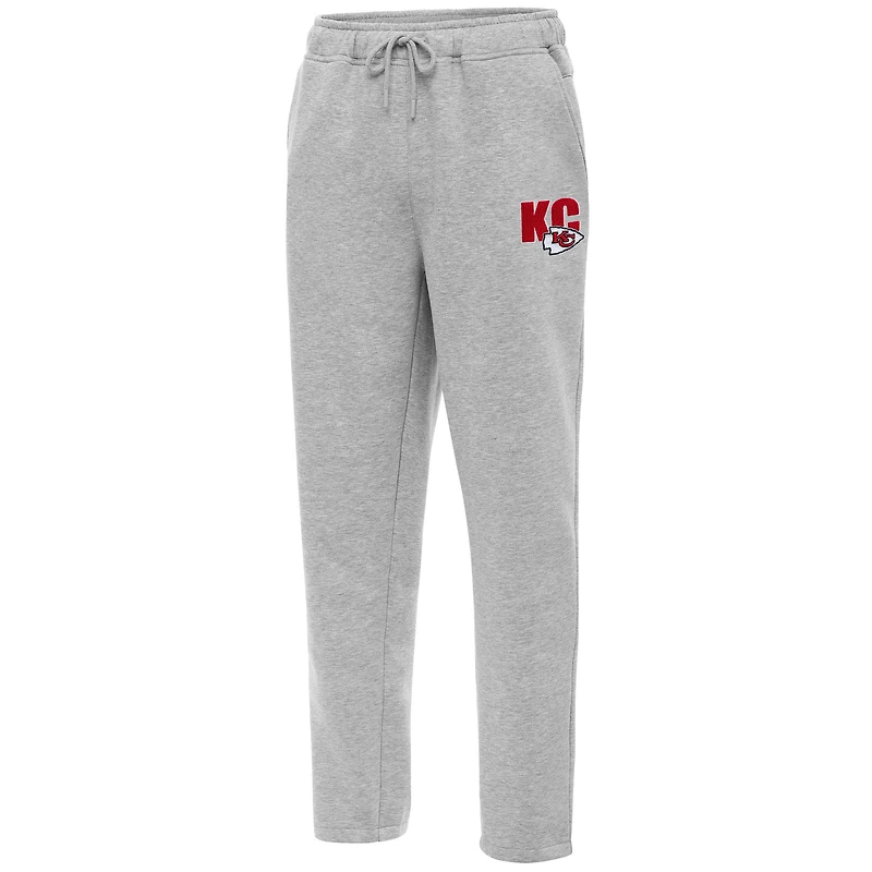 Men's Antigua  Heather Gray Kansas City Chiefs Victory Sweatpants