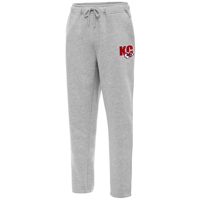 Men's Antigua  Heather Gray Kansas City Chiefs Victory Sweatpants