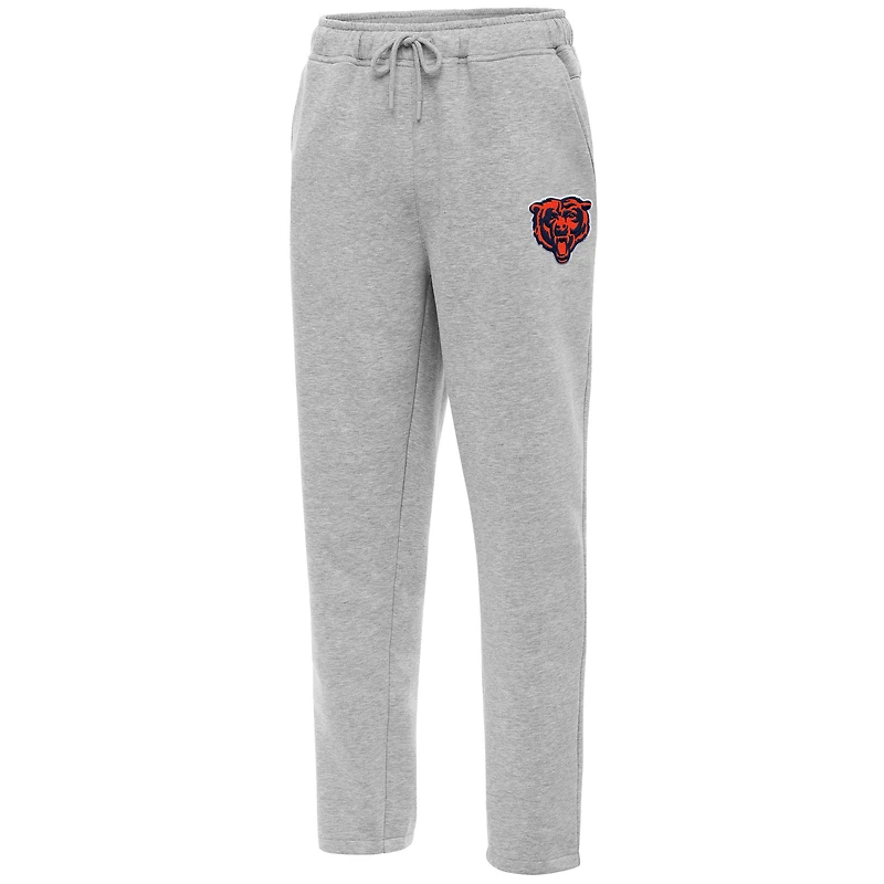 Men's Antigua Heather Gray Chicago Bears Victory Sweatpants