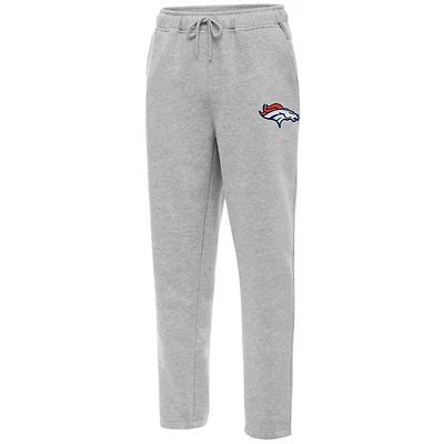 Men's Antigua  Heather Gray Denver Broncos Victory Sweatpants