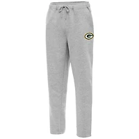 Men's Antigua Heather Gray Green Bay Packers Victory Sweatpants