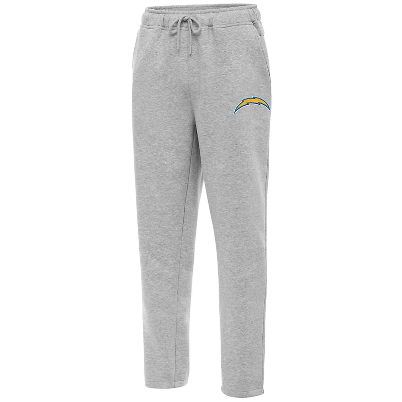 Men's Antigua Heather Gray Los Angeles Chargers Victory Sweatpants